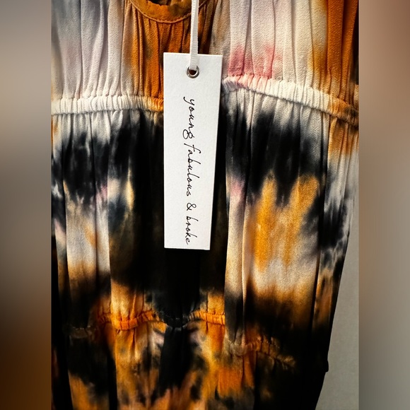 Young Fabulous & Broke Delphine Dress Lavender Kaleidoscope - M - Picture 9 of 9